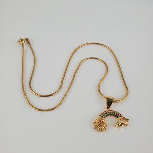 Necklaces for women ,with pendant , new with tags , stainless steel , color gold